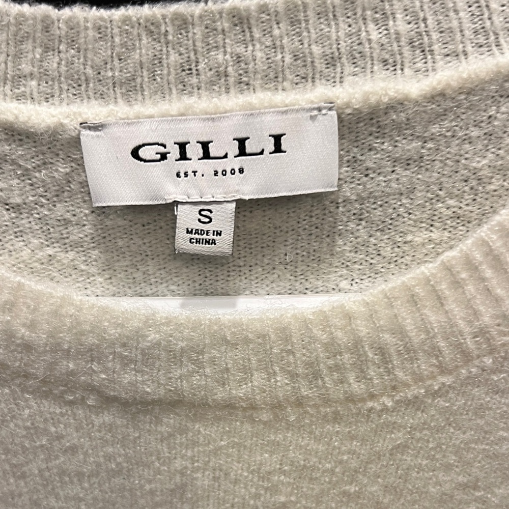 Gilli Cream Sweater with Gold Script - Picture 2 of 4
